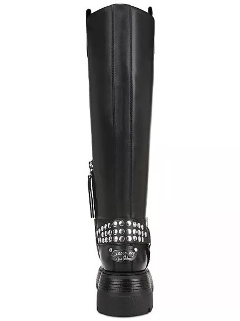 Circus by Sam Edelman Black Studded Knee-High Lug Boots - Picture 5 of 11